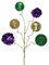Mardi Gras Glitter Sequin Ball Spray – 20” Festive Decoration